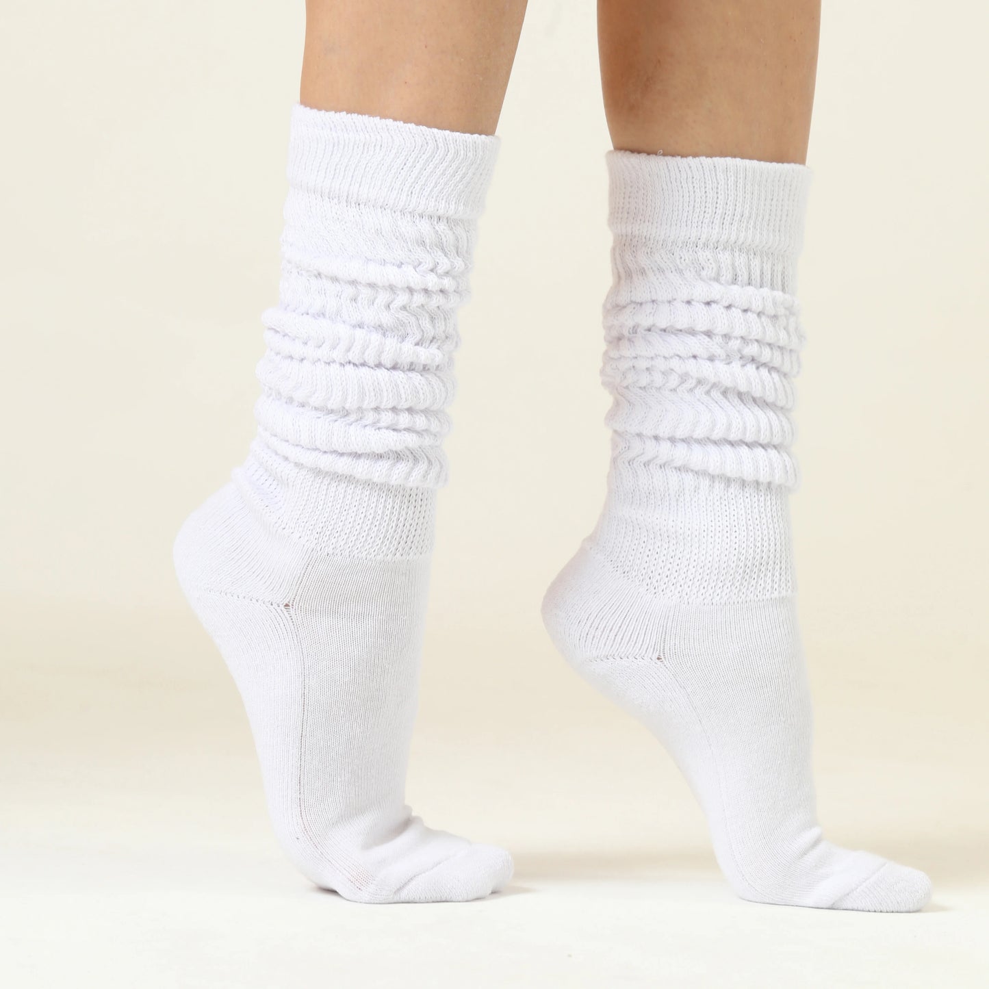 Slouchy Scrunch Cotton Slouch Socks for Women 80s Style 3 Pairs Shoe Size 5 to 10