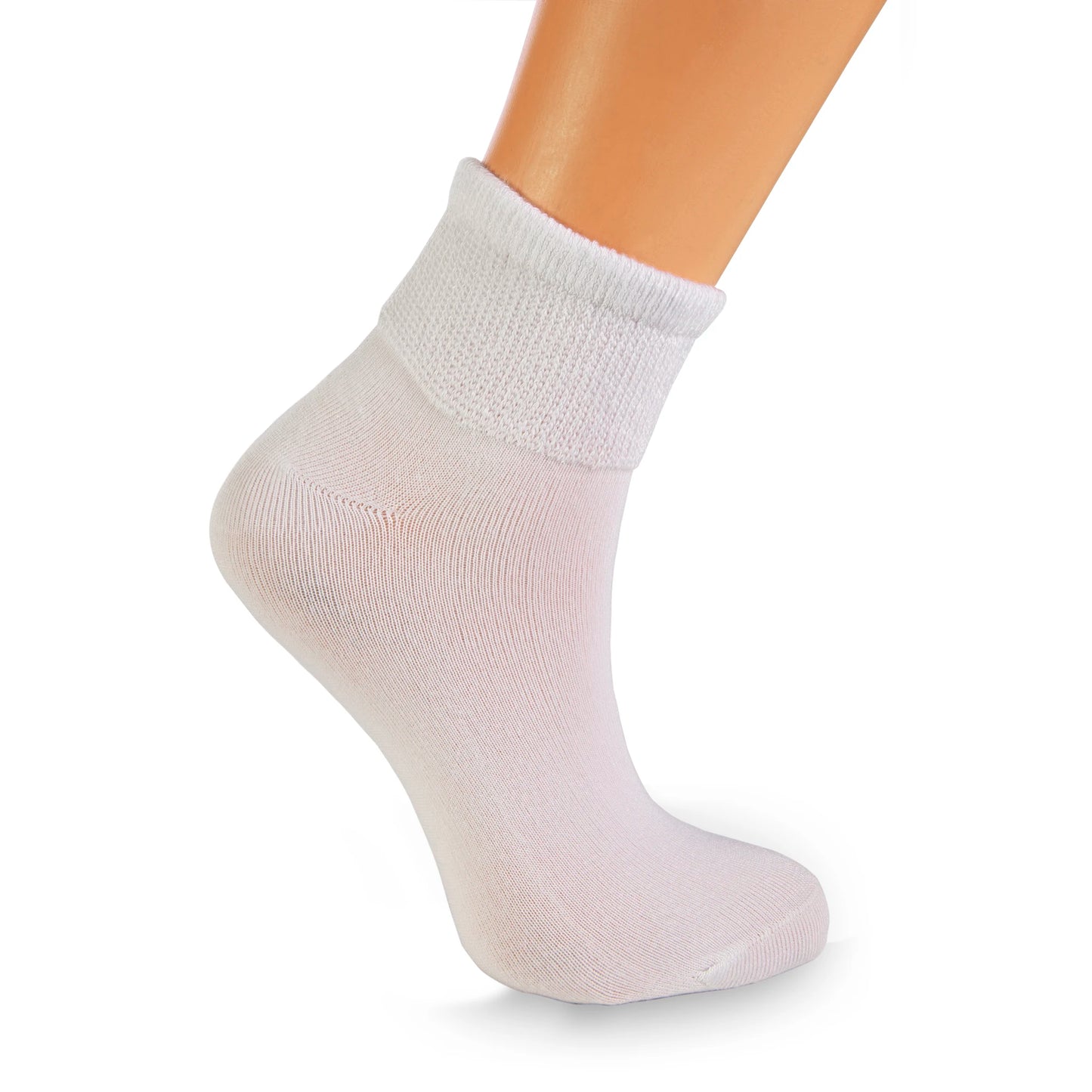 Diabetic Ankle Socks Cotton Non-binding Top Diabetes Socks 3 Pairs Shoe Size 5-7