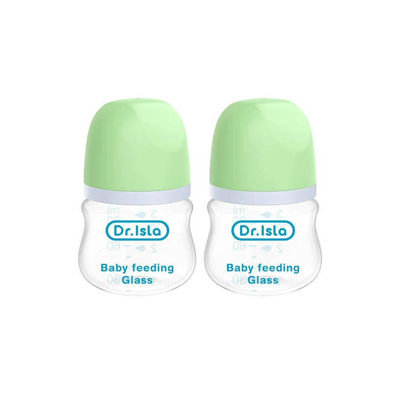 MAMIJOY 2PCS 90ML/160ML Baby Bottle Newborn Glass Bottles Anti-flatulence Milk Feeding Bottles Infant 0-3 Month BPA Free GB01&02