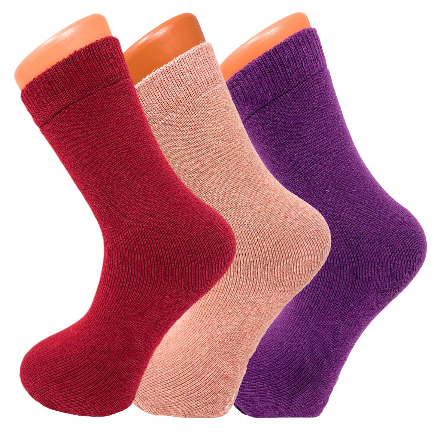 Thermal Socks for Women Lambs Wool Winter Socks 6 Pairs Size 5-7
