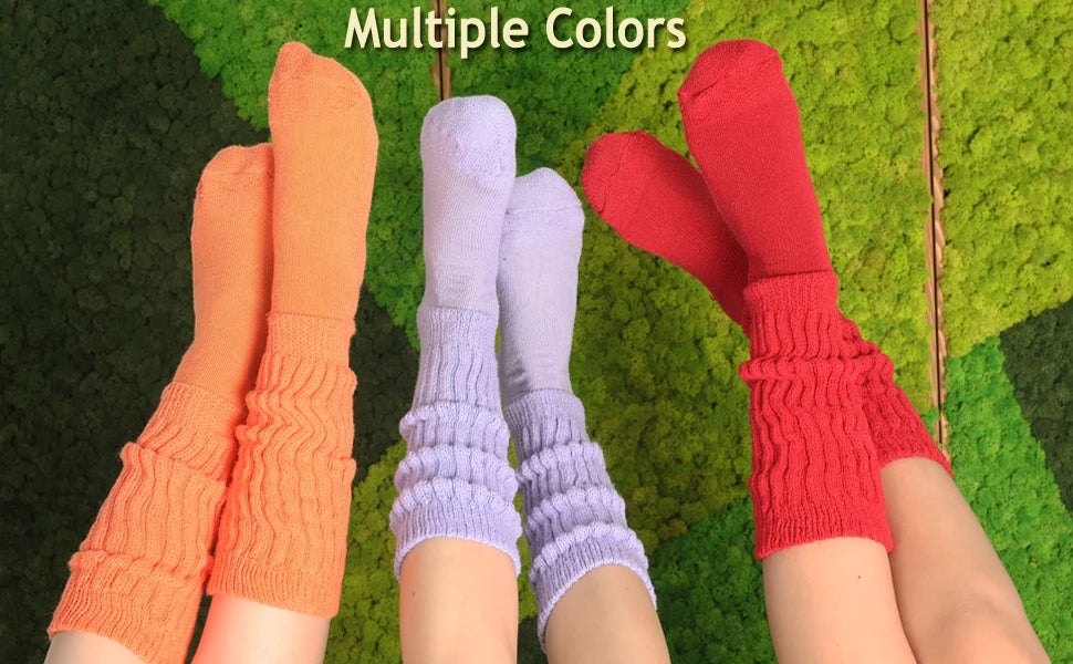 Slouch Socks for Women 3 Pairs Shoe Size 5 to 10