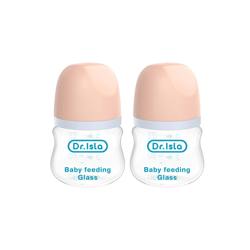 MAMIJOY 2PCS 90ML/160ML Baby Bottle Newborn Glass Bottles Anti-flatulence Milk Feeding Bottles Infant 0-3 Month BPA Free GB01&02