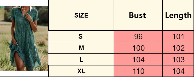Women's Chic Green Polka Dot Printed Mini Dress Classic Round Neck Short Sleeve Loose Spring Summer Casual Dress