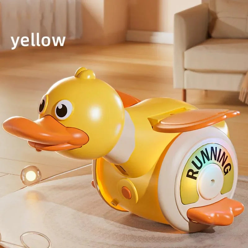 Infant Rotating Duck Baby Toy Sensory Crawling Dancing Running Tummy Time Learning Walking Gift for Boys & Girls