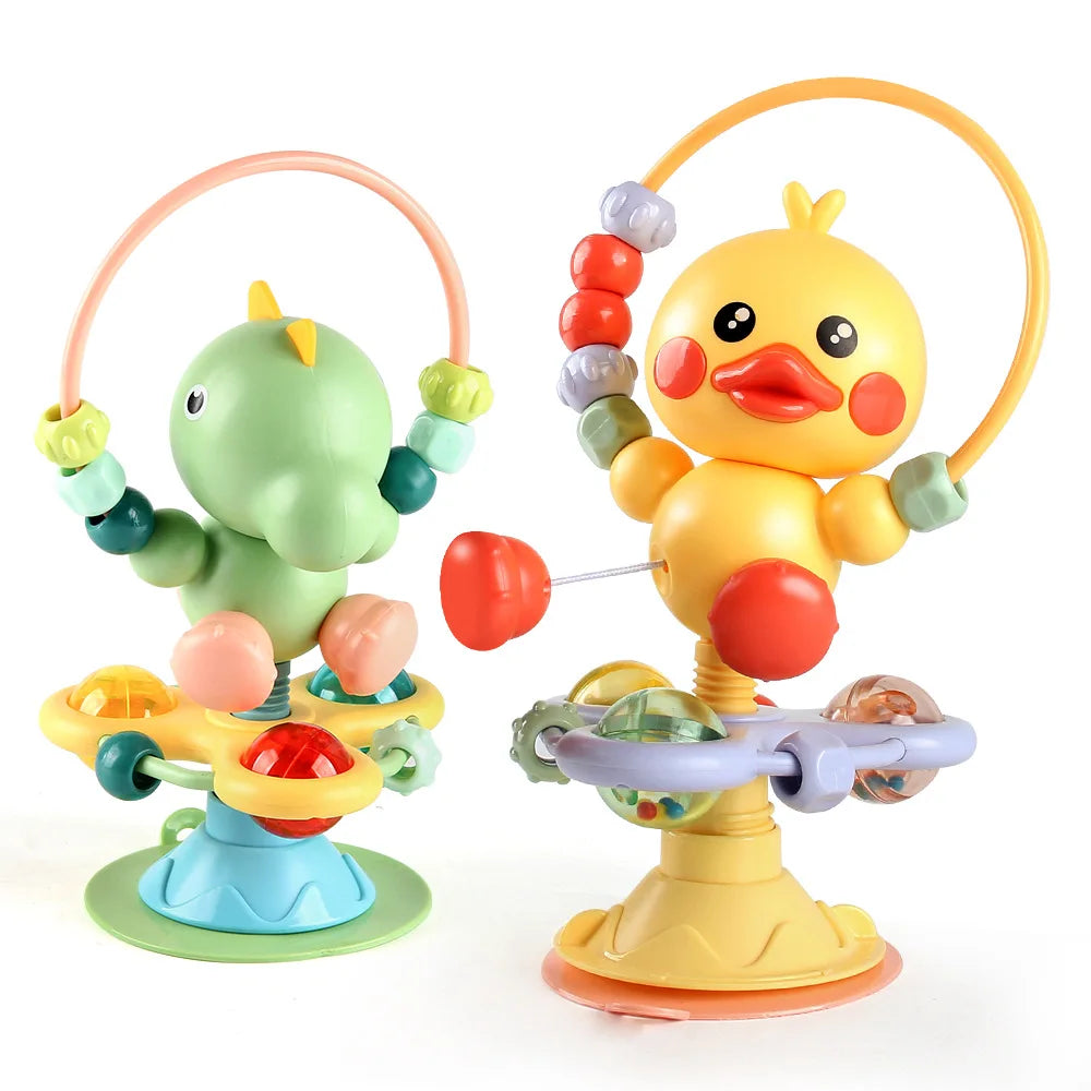 Cartoon Baby soothing ringing toy with fun sound effects nursery rhyme baby dining table suction cup puzzle early education toy
