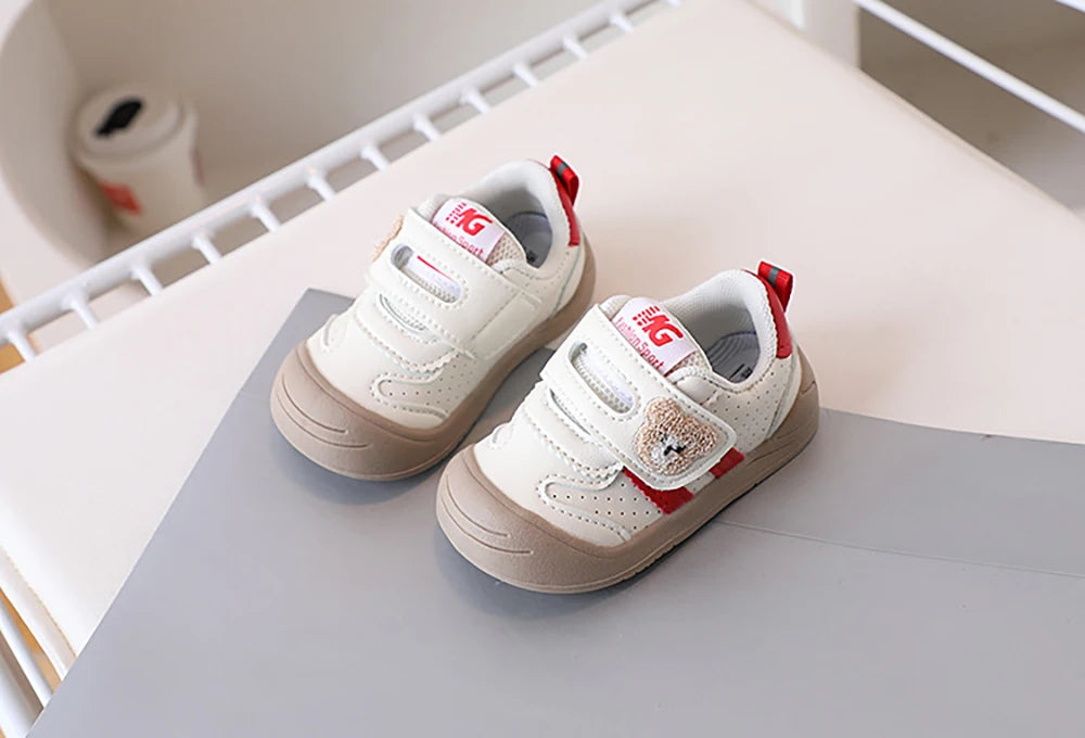 2025 Fashion Toddler Shoes For Baby PU Leather Infant Girl's Sneakers Soft-soled Ergonomics Newborn Boy's Sport Shoes First Step