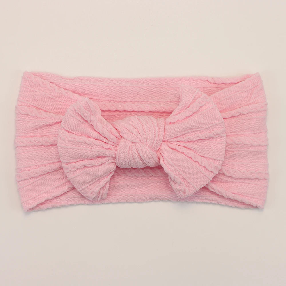 5Pcs Baby Bows Headbands Lot Elastic Knit Newborn Baby Girl Headband Set Children Turban Kids Hair Bands Baby Hair Accessories