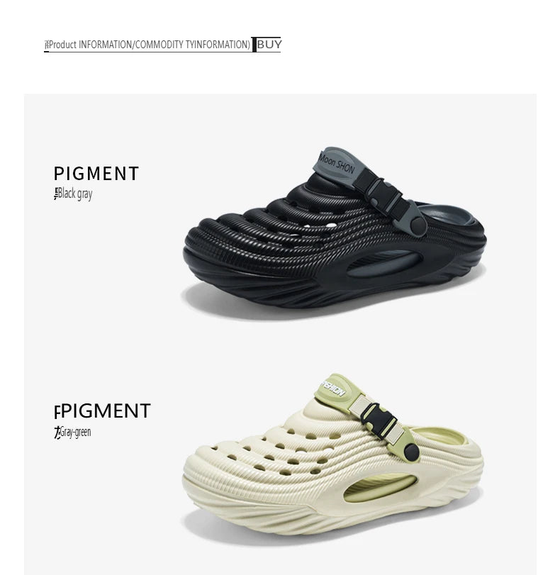 2025 Unisex Summer Slippers Men Clogs Platform Women Beach Sandals Outdoor Casual Non-slip Footwear Men Sandals