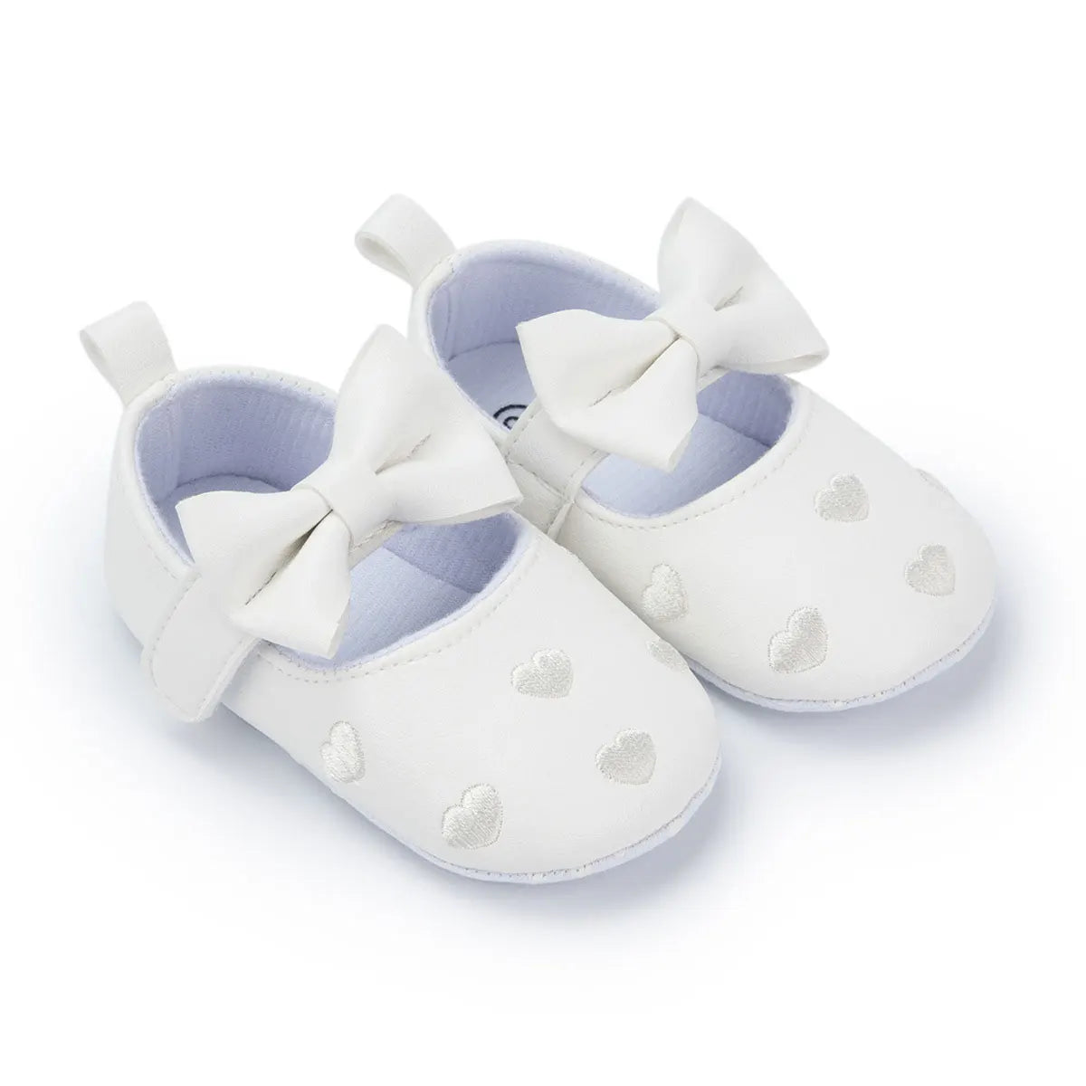 Baby Shoes Classic Dress Cute Bow-knot Heart Anti-slip Soft Sole First Walkers Infant Baby Girls Toddler Shoes 0-18m