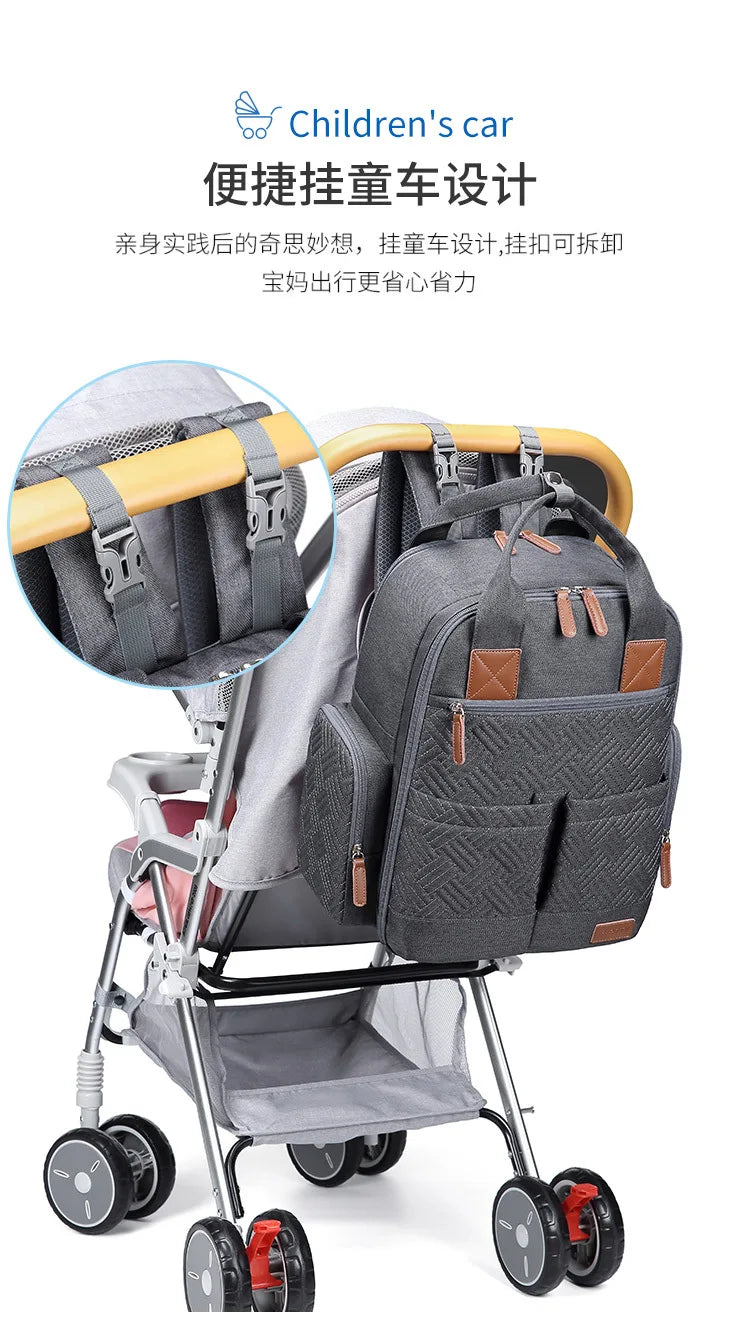 Mommy Diaper Bags Backpack Mummy Large Capacity Travel Nappy Bags Multi-function Maternity Bags with Changing Mat
