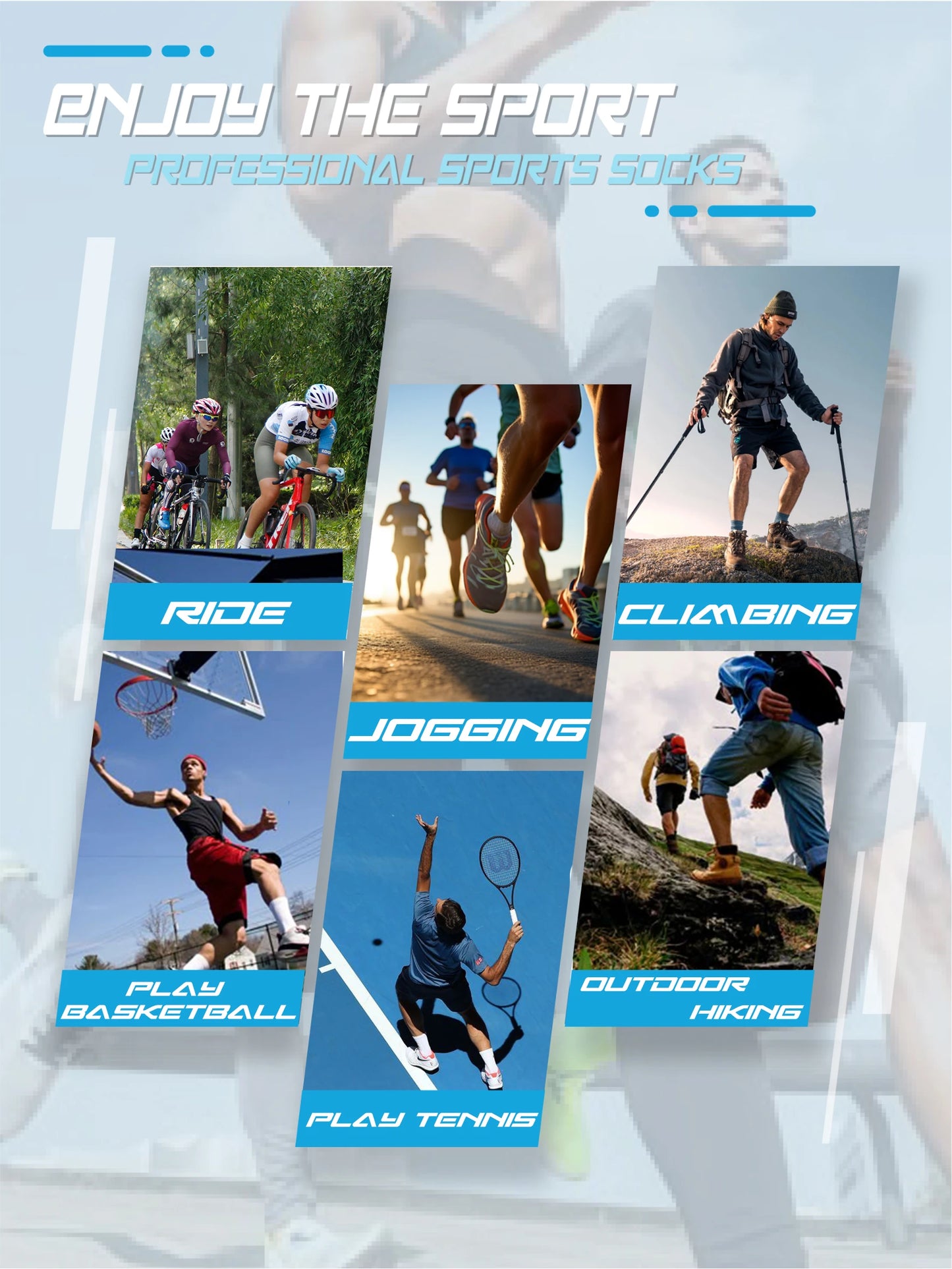 5 pairs of ankle sports socks, with functions such as odor prevention and ankle protection