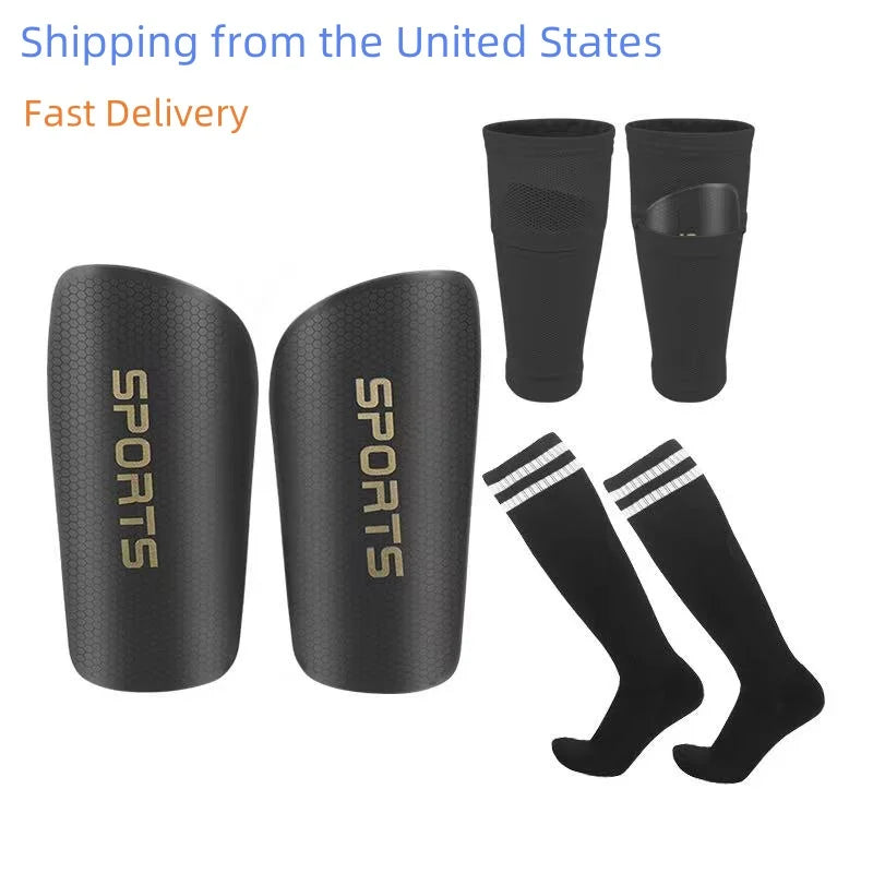 Unisex Youth Soccer Shin Guards Ankle Socks Lightweight Comfortable Durable Impact Training Protective Insert Board Gear Mens