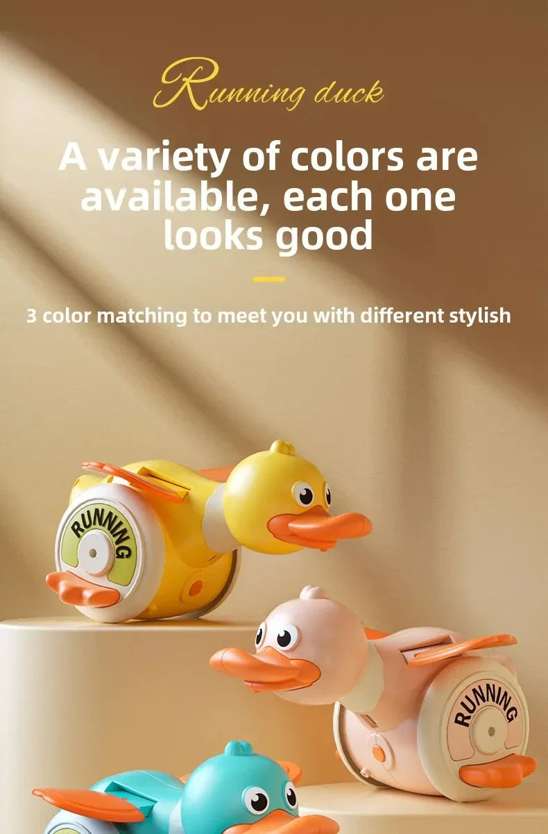 Infant Rotating Duck Baby Toy Sensory Crawling Dancing Running Tummy Time Learning Walking Gift for Boys & Girls