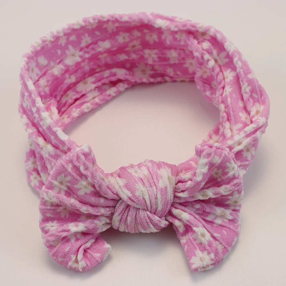 5Pcs Baby Bows Headbands Lot Elastic Knit Newborn Baby Girl Headband Set Children Turban Kids Hair Bands Baby Hair Accessories