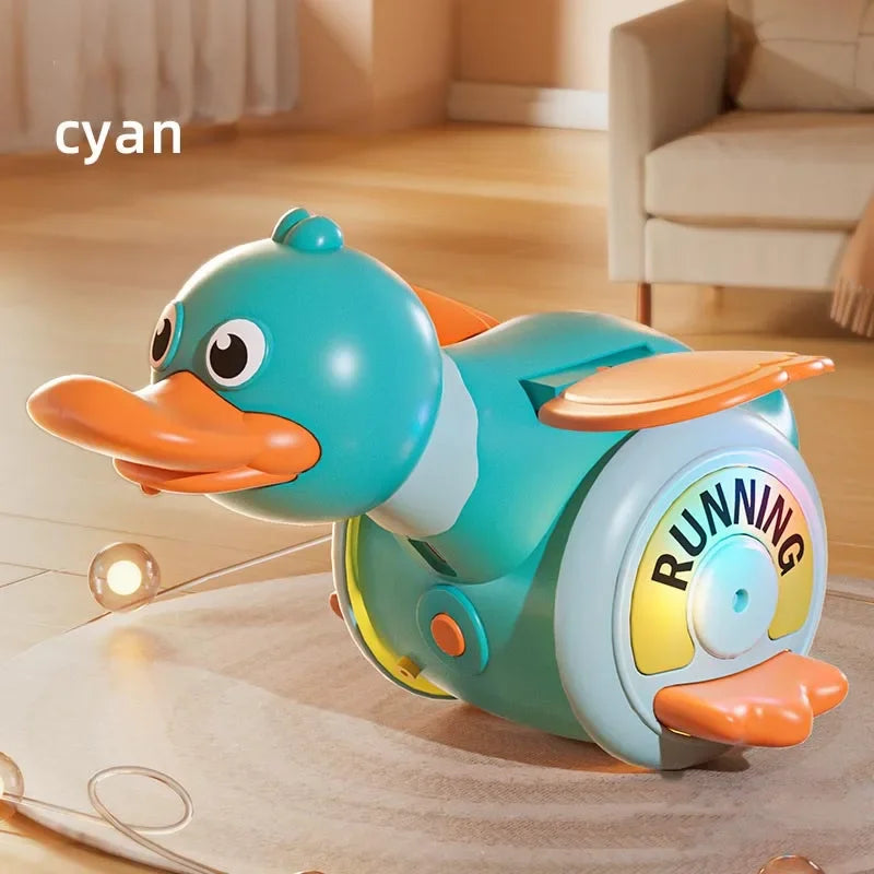 Infant Rotating Duck Baby Toy Sensory Crawling Dancing Running Tummy Time Learning Walking Gift for Boys & Girls