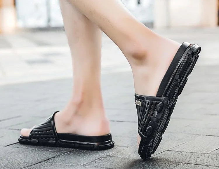 Slippers for Men Soft Black and White Outdoor Shoes Eva Rubber Cheap Liquidation Designer Luxury Clappers 2025 Adult Sandals Man