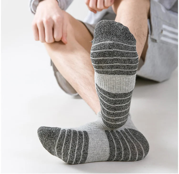 5 pairs of men's socks, cotton socks, anti odor and sweat absorbing sports socks