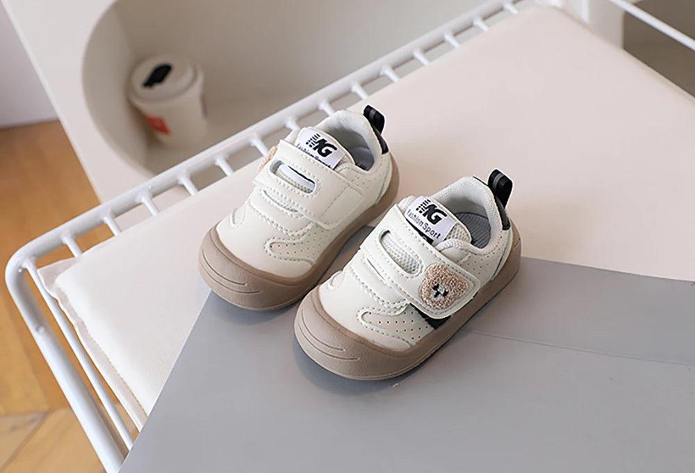 2025 Fashion Toddler Shoes For Baby PU Leather Infant Girl's Sneakers Soft-soled Ergonomics Newborn Boy's Sport Shoes First Step