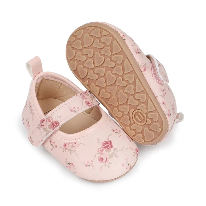 Infant Girls Sparkly Sequin Mary Jane Shoes Glittery Soft PU Leather Non-slip Sole First Walker Shoes for Toddlers