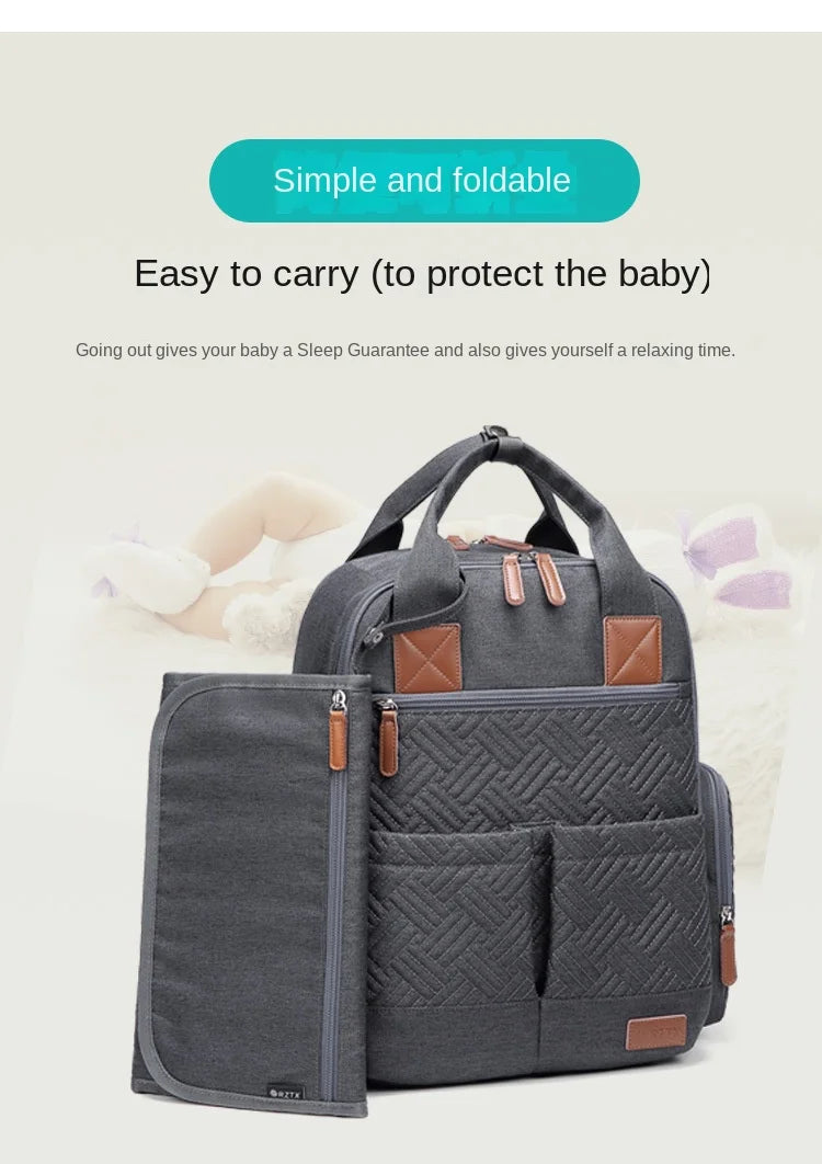 Mommy Diaper Bags Backpack Mummy Large Capacity Travel Nappy Bags Multi-function Maternity Bags with Changing Mat