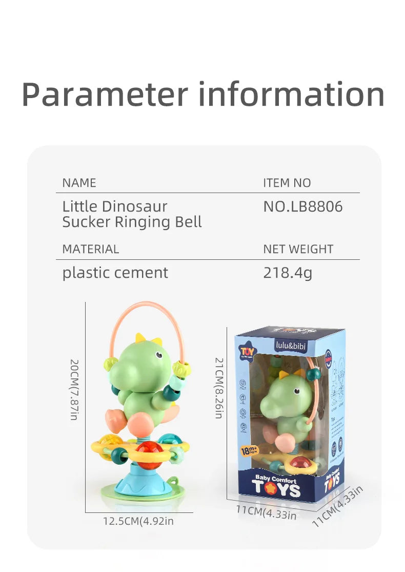 Cartoon Baby soothing ringing toy with fun sound effects nursery rhyme baby dining table suction cup puzzle early education toy