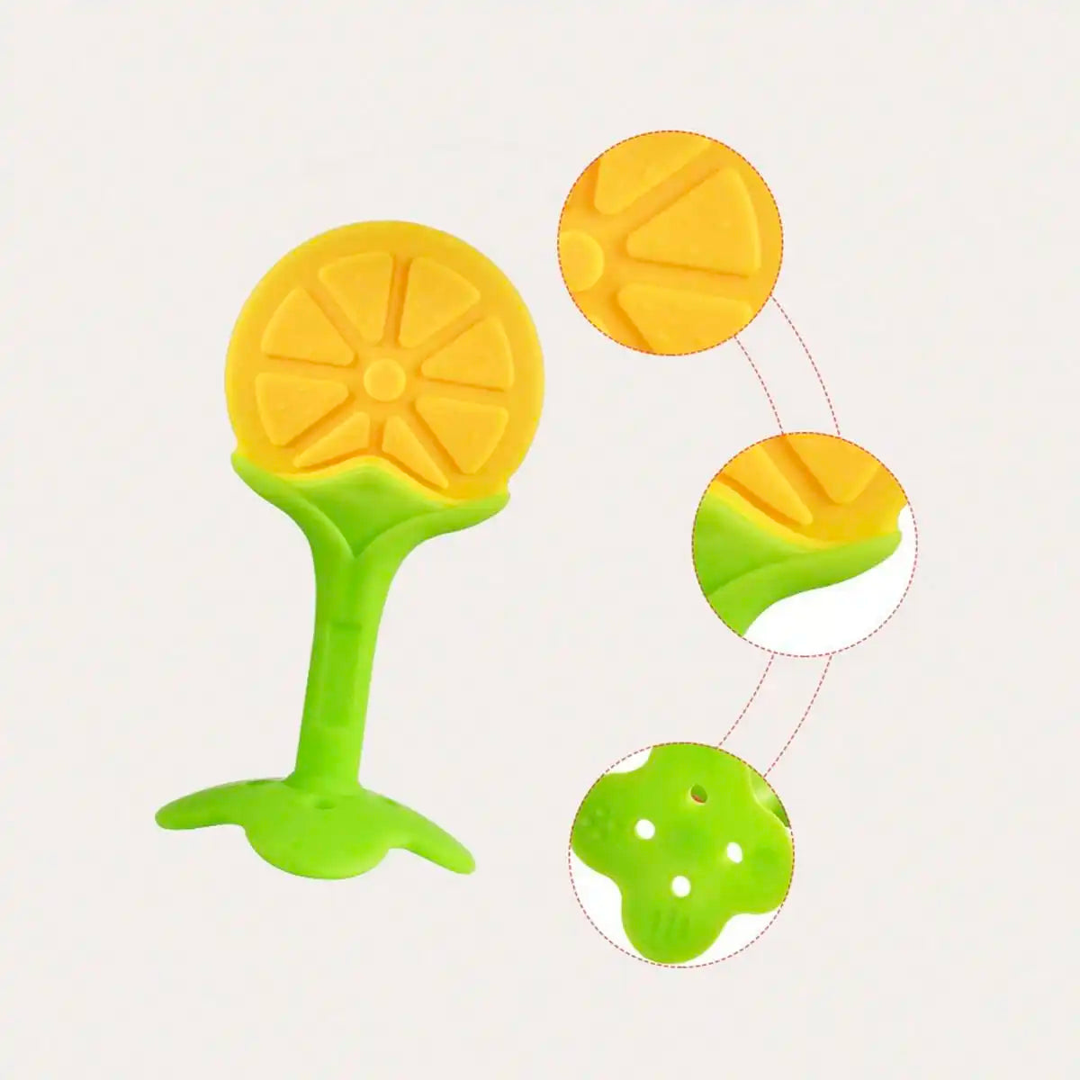 Strawberry, Grape-Shape Soft Silicone Baby Teether, Teething Ring
