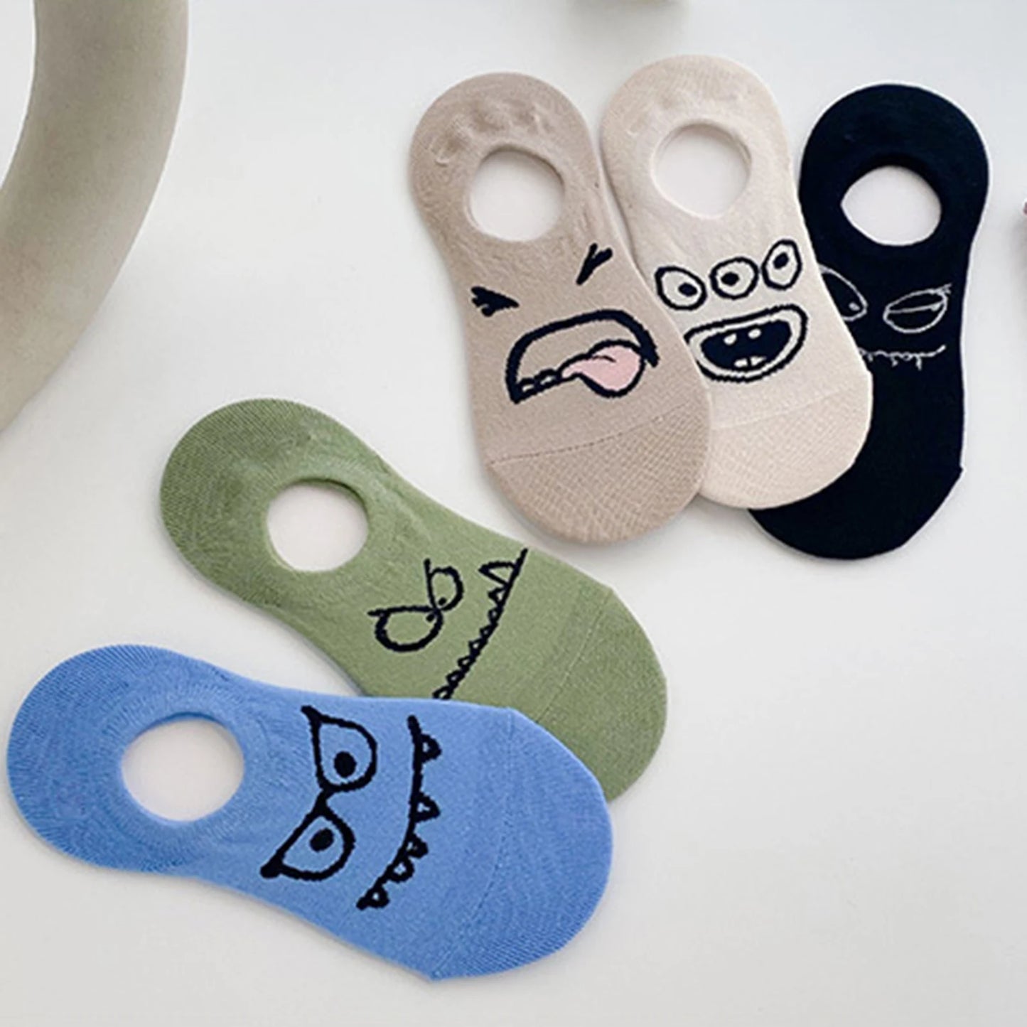 15 Pairs of Men WOMEN'S Cotton Socks, Casual Breathable Short Socks, and Girls' Cartoon Bear Low Cut Ankle Boat Socks