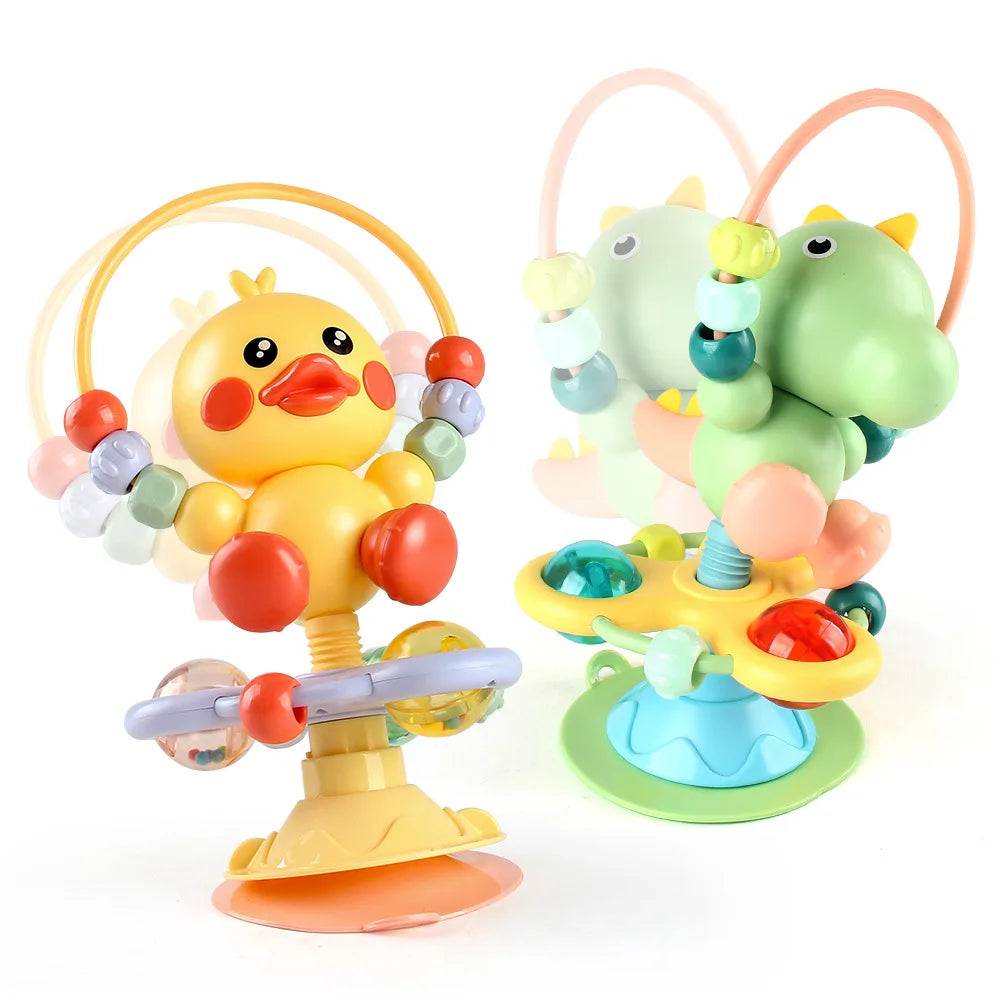 Cartoon Baby soothing ringing toy with fun sound effects nursery rhyme baby dining table suction cup puzzle early education toy
