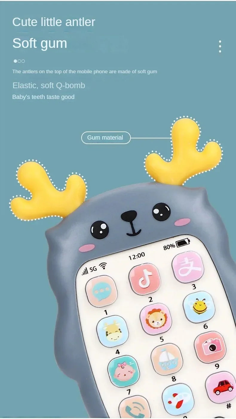 Baby Phone Toys Bilingual Telephone Teether Music Voice Toy Early Educational Learning Machine Electronic Children Gift Baby Toy