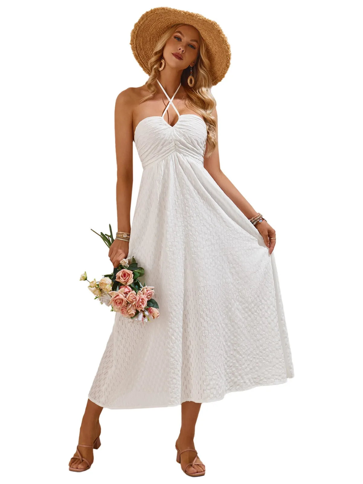 Summer Dress Women 2024 Solid Temperament Dress Casual Loose Short Sleeve Long Dress Vintage Harajuku Fashion Woman Clothes