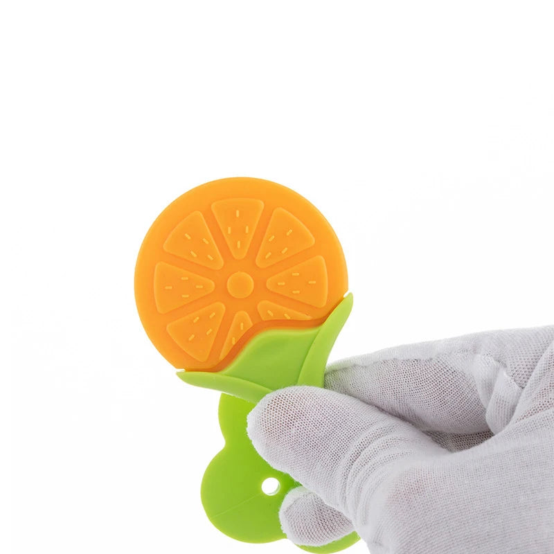 Strawberry, Grape-Shape Soft Silicone Baby Teether, Teething Ring