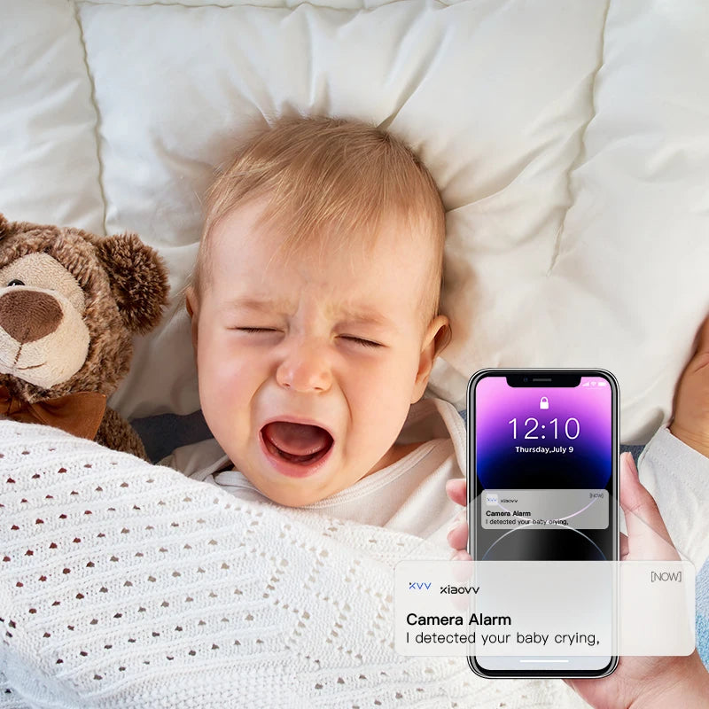 XIAOVV Baby Monitor 4MP WiFi indoor Cry detection Two-Way Audio Motion Detection Night Vision Baby Camera for Home Security Q2BM