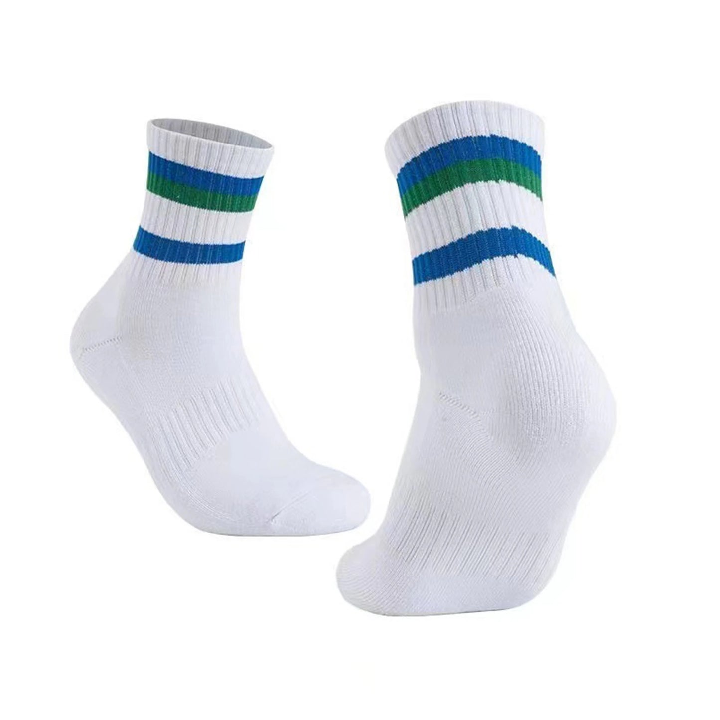 Colorful Compression Socks for Men Women Breathable Moisture-Wicking Athletic Socks with Rainbow Stripes Outdoor Sports Ankle