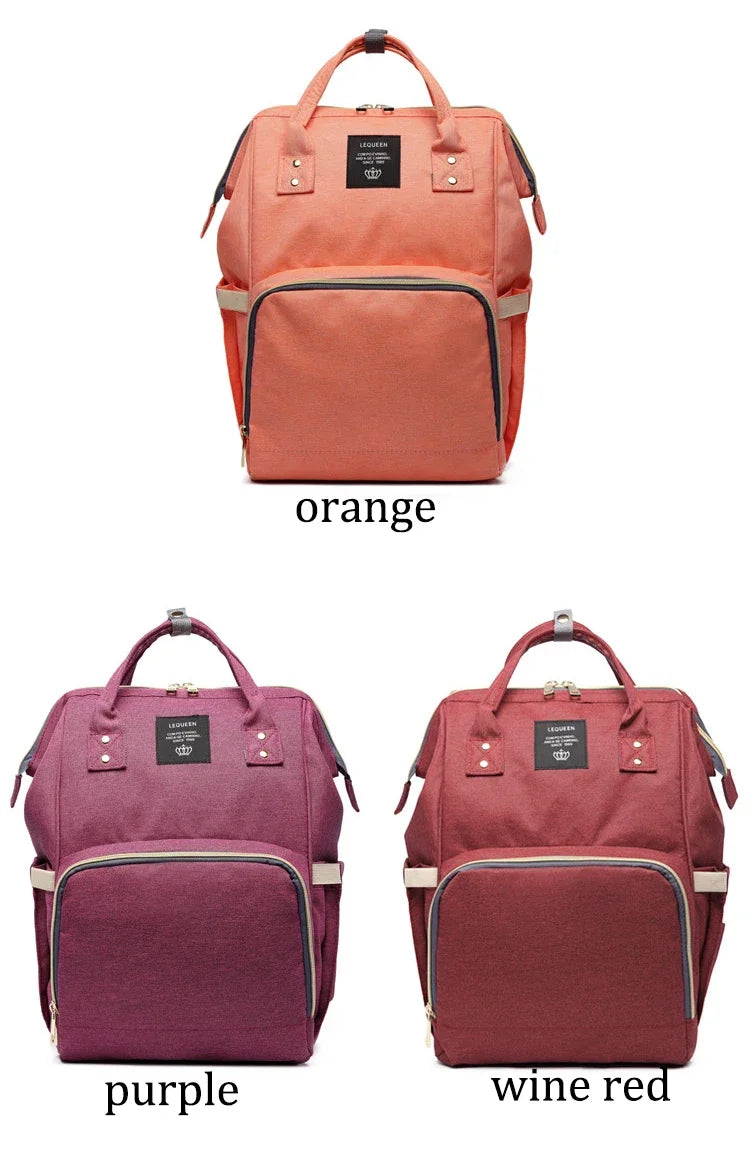 Lequeen Mummy Maternity Diaper Bag Backpack Nappy Bag Large Capacity Stroller Bag Travel Diaper Backpack for Baby Care