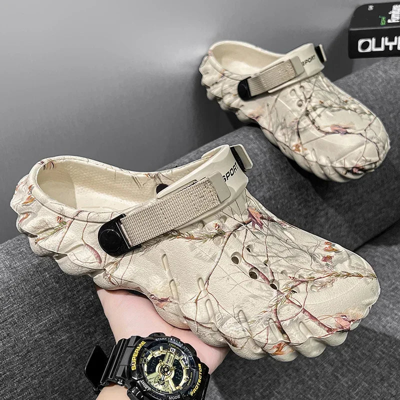 Men 2025 new designer comfortable lightweight breathable non-slip sandals large size 38-47 outdoor beach slippers casual shoes
