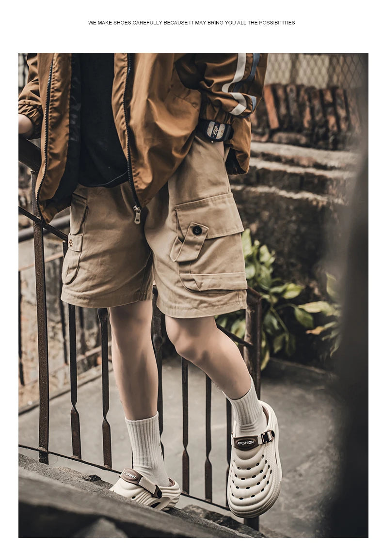 2025 Unisex Summer Slippers Men Clogs Platform Women Beach Sandals Outdoor Casual Non-slip Footwear Men Sandals