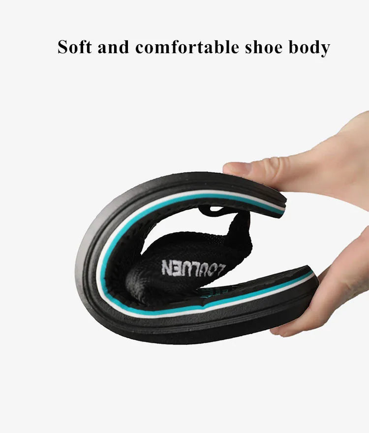 Fashion Green Flip Flops Man Slides Lightweight Soft Flat Slippers For Men Outdoor Non-Slip Beach Slippers Man Summer Flip Flops