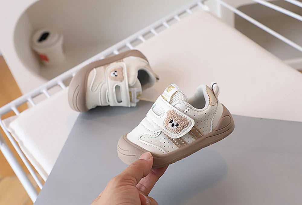 2025 Fashion Toddler Shoes For Baby PU Leather Infant Girl's Sneakers Soft-soled Ergonomics Newborn Boy's Sport Shoes First Step