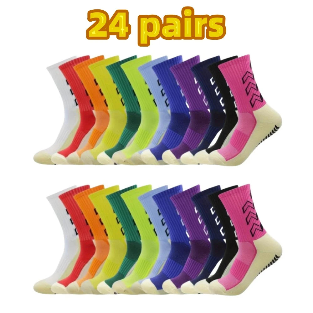 6 pairs of socks men's long socks long tube adhesive long socks basketball socks long tube sports socks