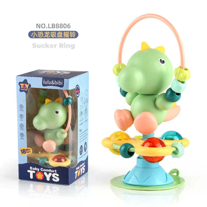Cartoon Baby soothing ringing toy with fun sound effects nursery rhyme baby dining table suction cup puzzle early education toy
