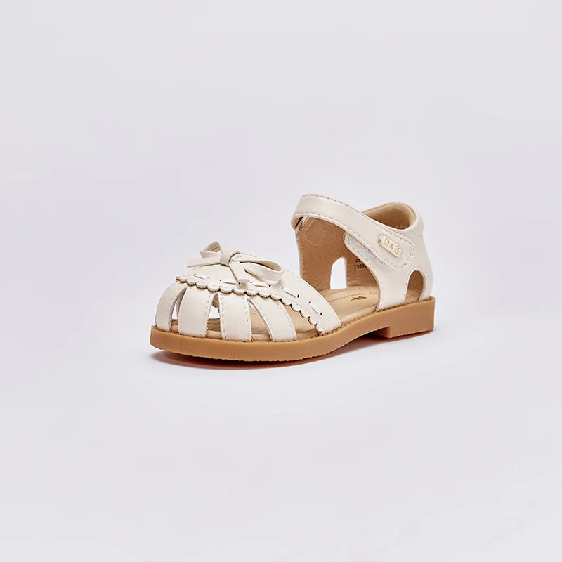 Dave Bella Girls Beige Sandal Kids TPR Sole Shoes Children Summer Shoes Fashion Design Princess Birthday Party Sandal DB2248723