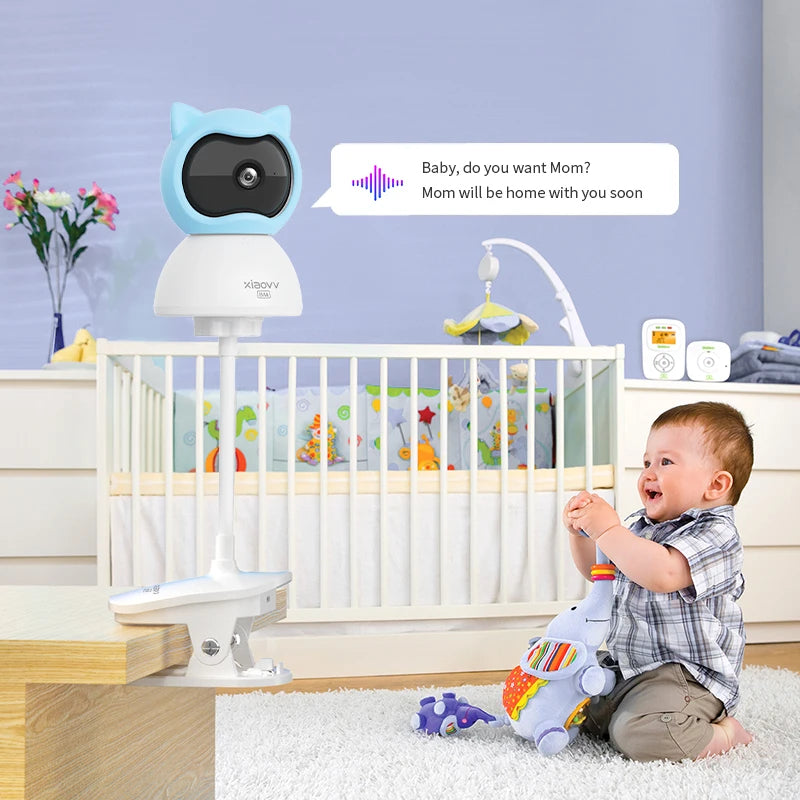 XIAOVV Baby Monitor 4MP WiFi indoor Cry detection Two-Way Audio Motion Detection Night Vision Baby Camera for Home Security Q2BM