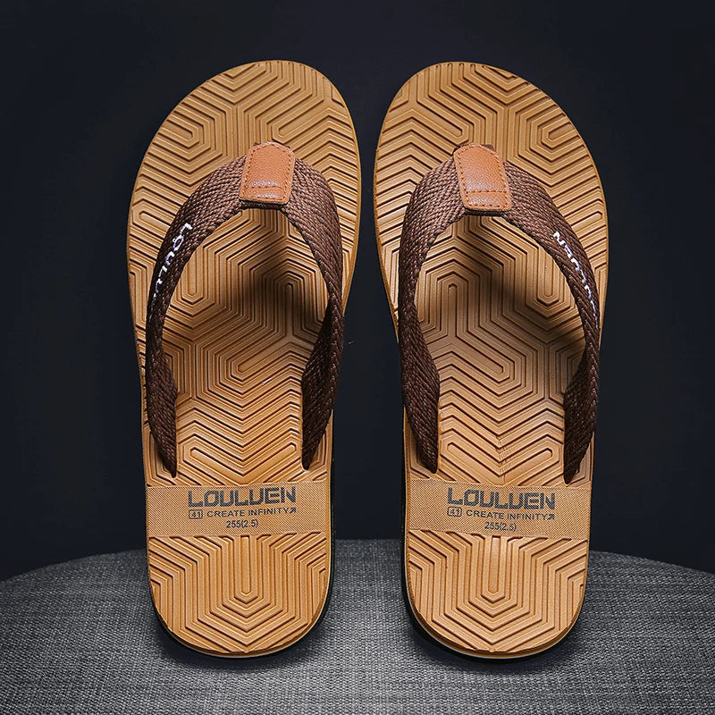 Fashion Green Flip Flops Man Slides Lightweight Soft Flat Slippers For Men Outdoor Non-Slip Beach Slippers Man Summer Flip Flops