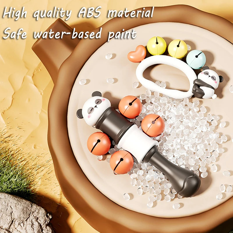 Baby Music Instruments Toy Montessori Rattle Ball Sand Hammer Black White Visual Stimulation Sensory Instrument Educational Toy