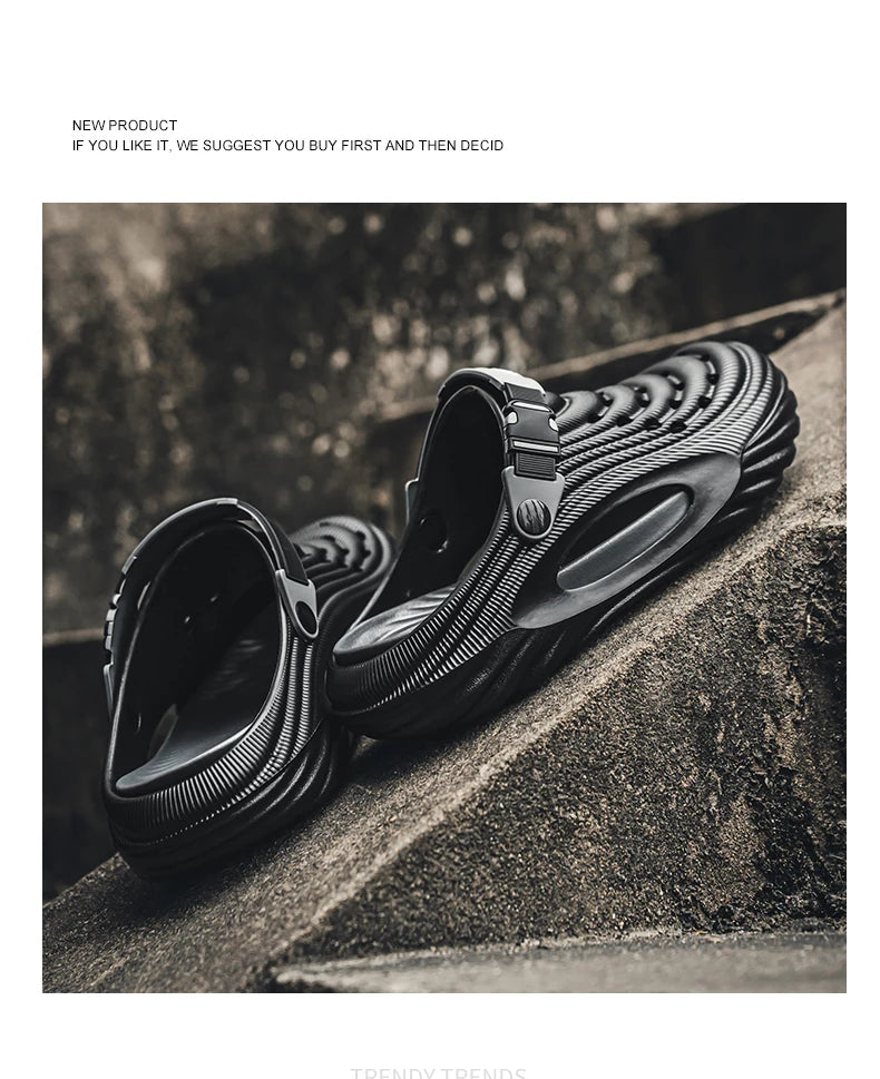 2025 Unisex Summer Slippers Men Clogs Platform Women Beach Sandals Outdoor Casual Non-slip Footwear Men Sandals