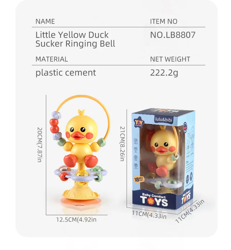 Cartoon Baby soothing ringing toy with fun sound effects nursery rhyme baby dining table suction cup puzzle early education toy