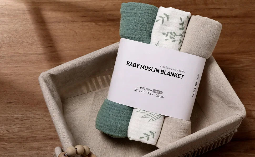 Baby Swaddle Blanket Unisex Swaddle Wrap Soft Silk Muslin Unisex Receiving Blanket Baby Blankets Newborn Baby Swaddle Blanket