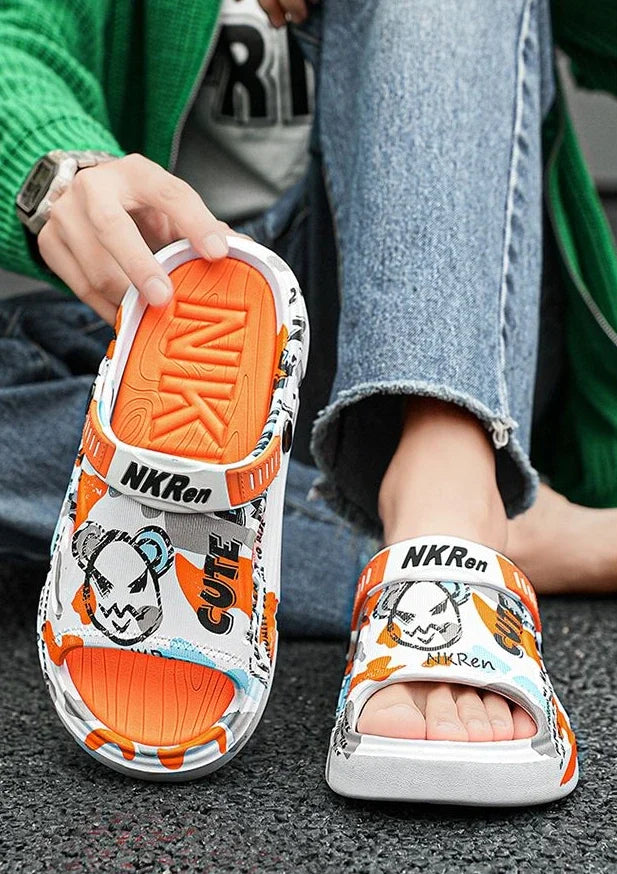 Summer Beach Sandals Man Outdoor Comfortable Rubber Slippers for Men Pvc Sale 2024 Style Eva Low Price Clappers Trend Fun Shoes