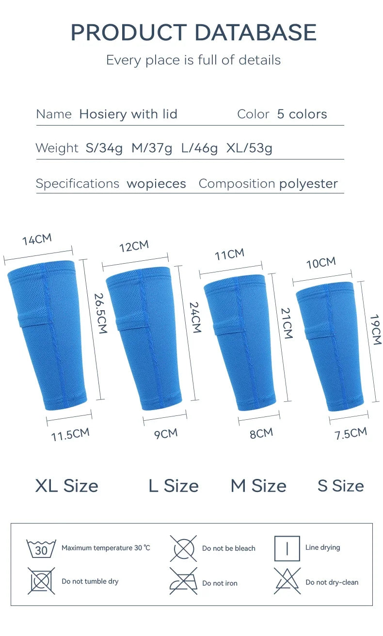 Unisex Youth Soccer Shin Guards Ankle Socks Lightweight Comfortable Durable Impact Training Protective Insert Board Gear Mens
