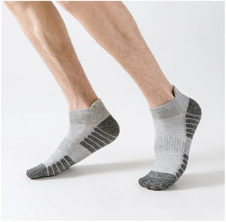 5 pairs of men's socks, cotton socks, anti odor and sweat absorbing sports socks